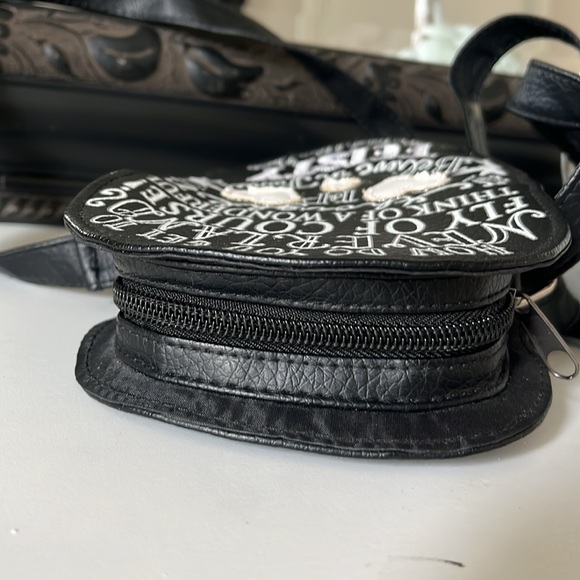 Loungefly Tinker Bell Crossbody black skull purse - Picture 8 of 12